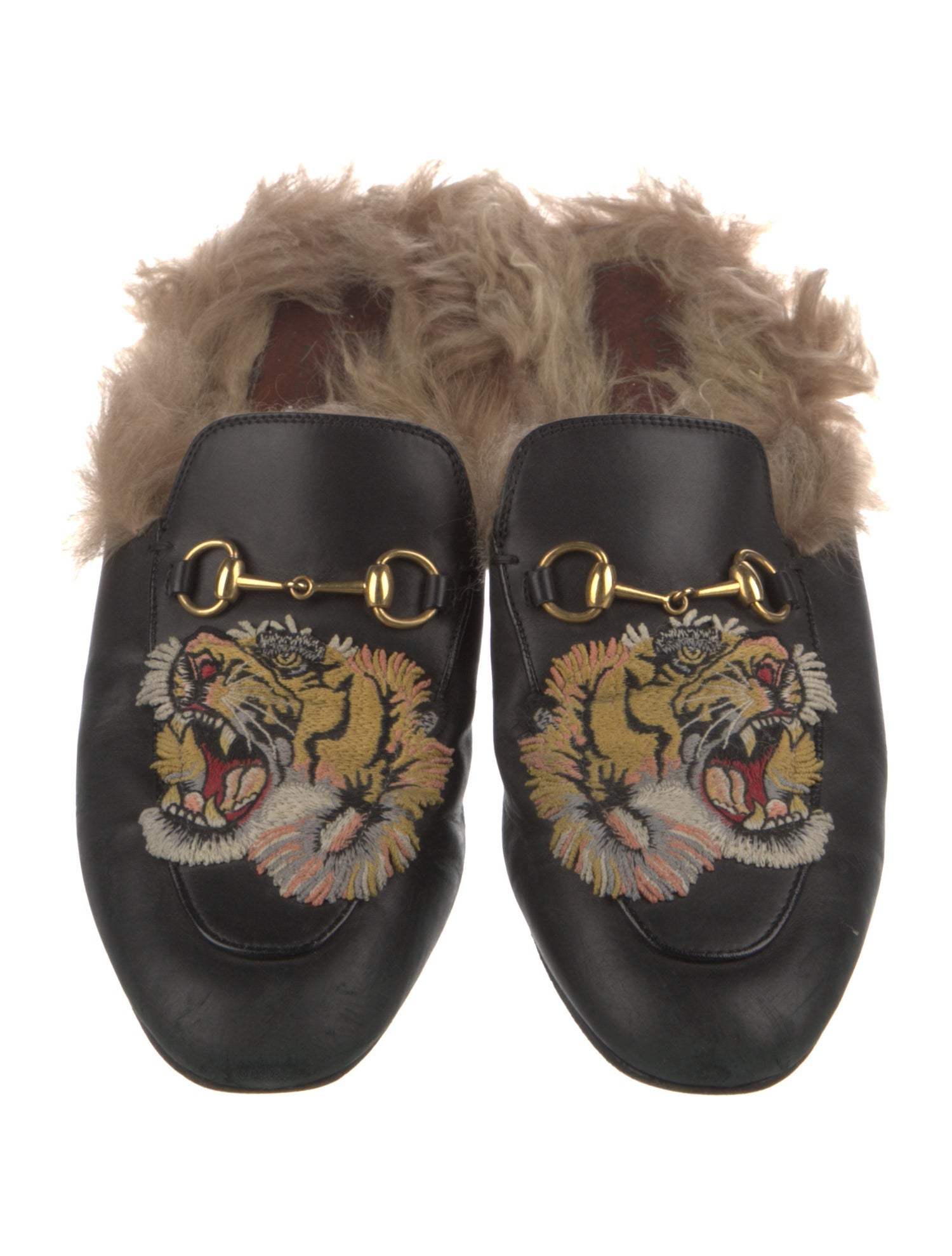 Gucci Horsebit Accent Leather Mules